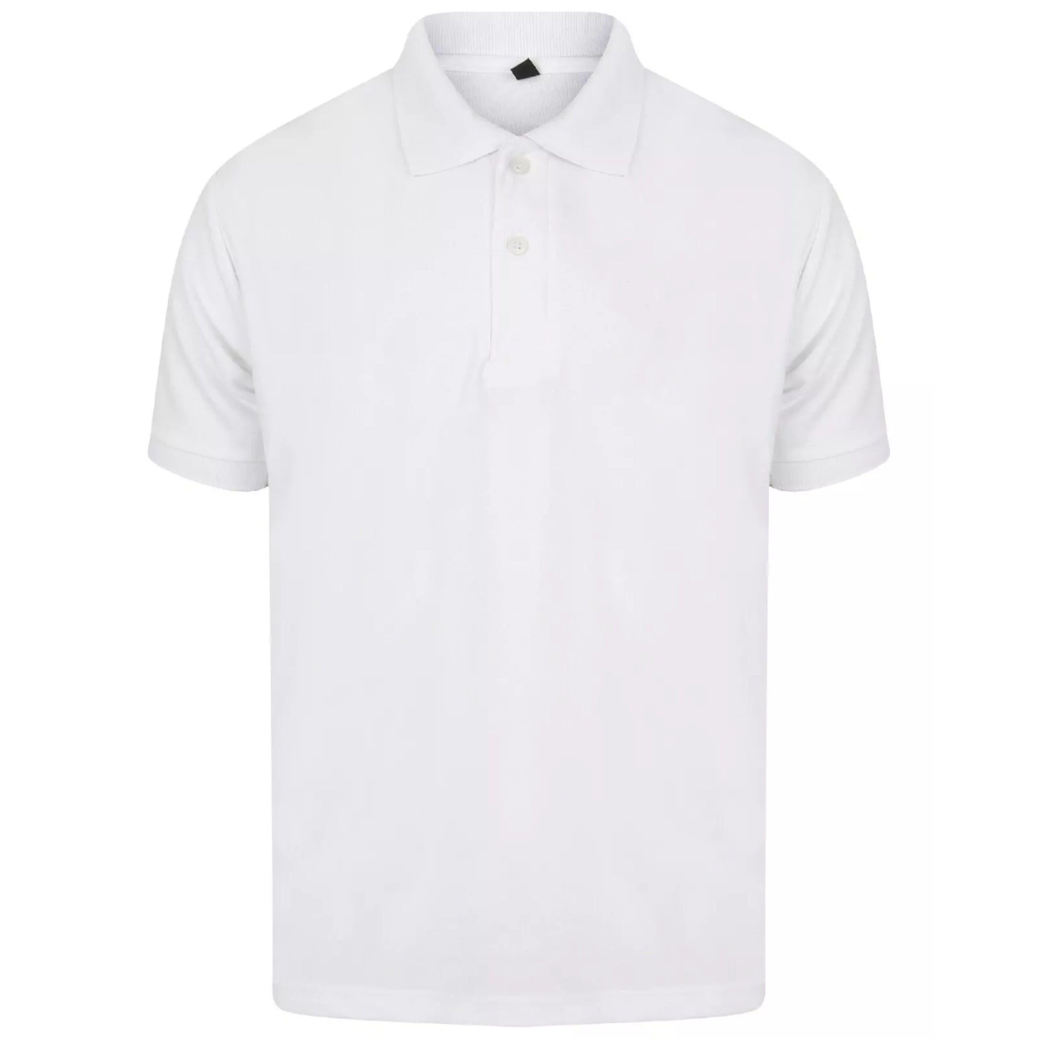 Men's white short-sleeve men's polo shirt with classic collar